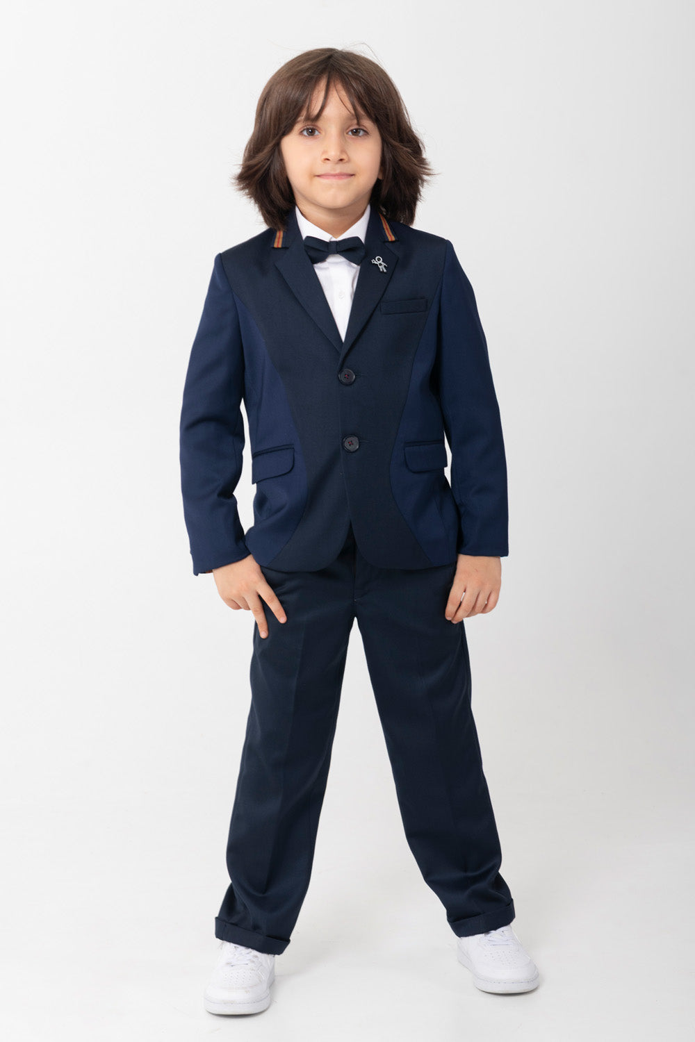 Two Tone Panneled Suit Set