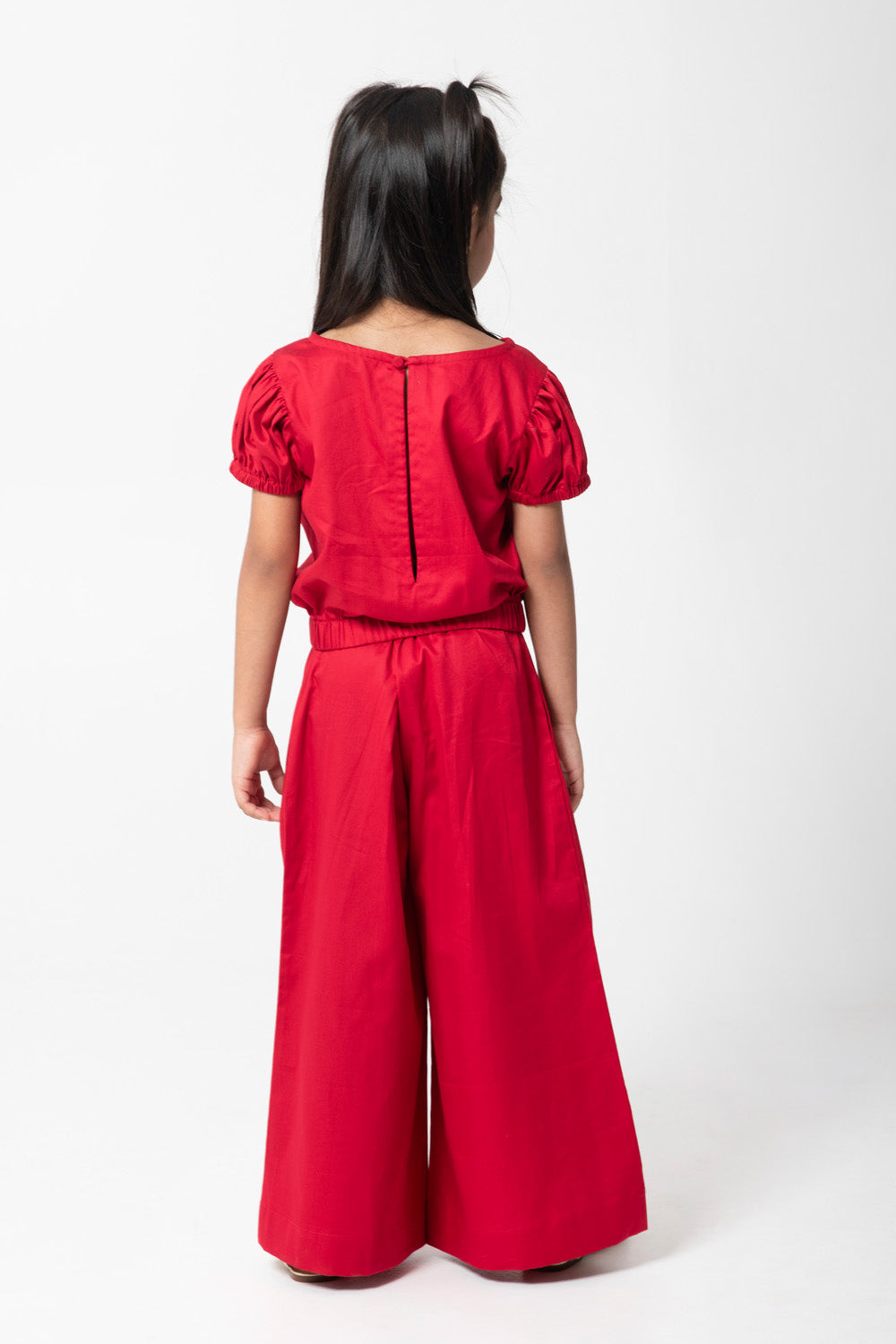 Very Cute Red Coord Set With Starwberry Embelished On Top