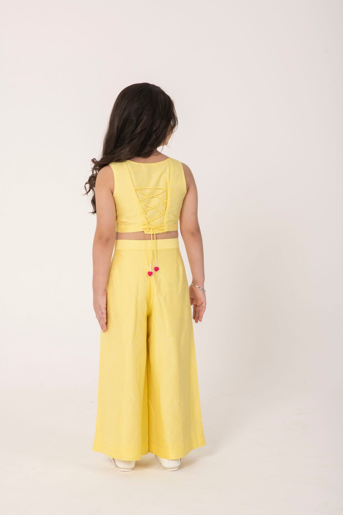 YELLOW COORD SET WITH CUTE INSECT EMBROIDERY