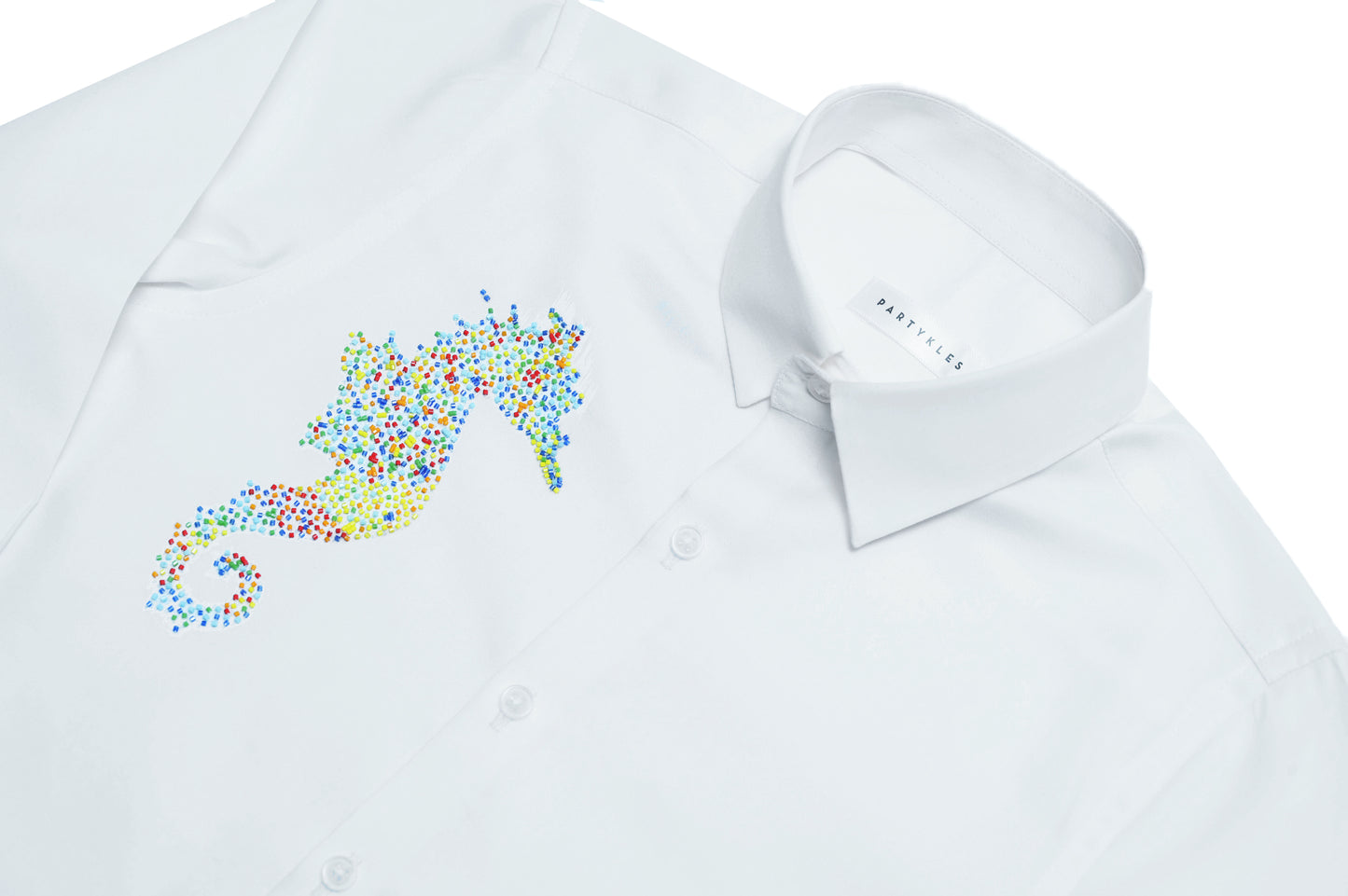 Sea Horse Shirt With Dressy Shine