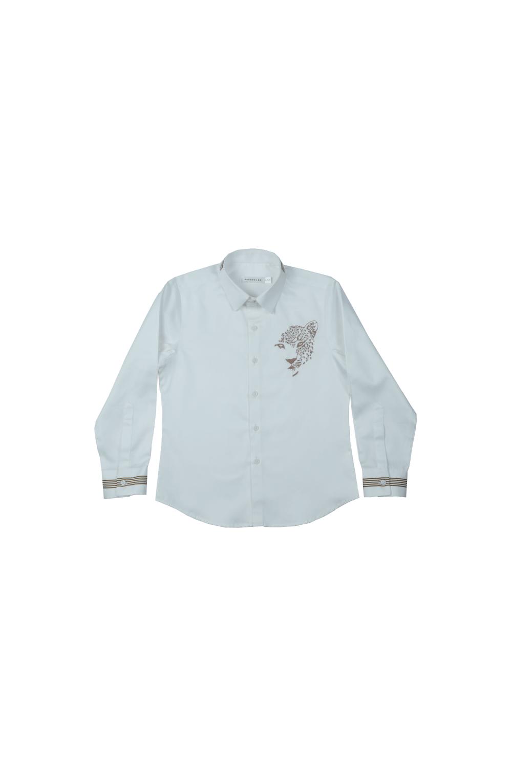 White Cheeta Shirt