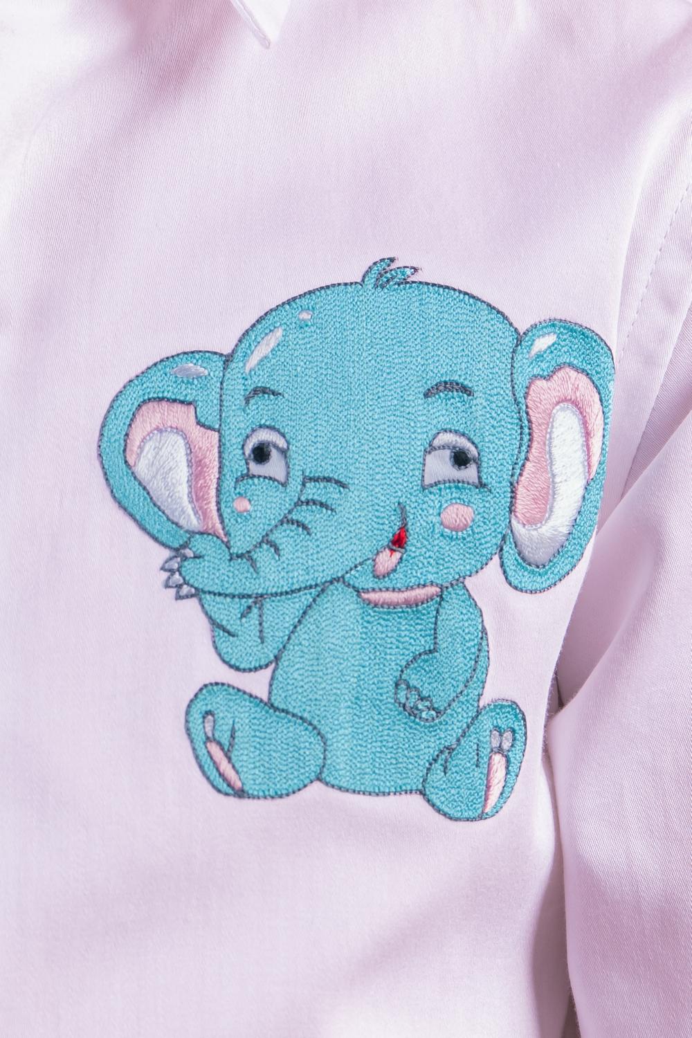 Baby Elephant Embroidery Shirt
