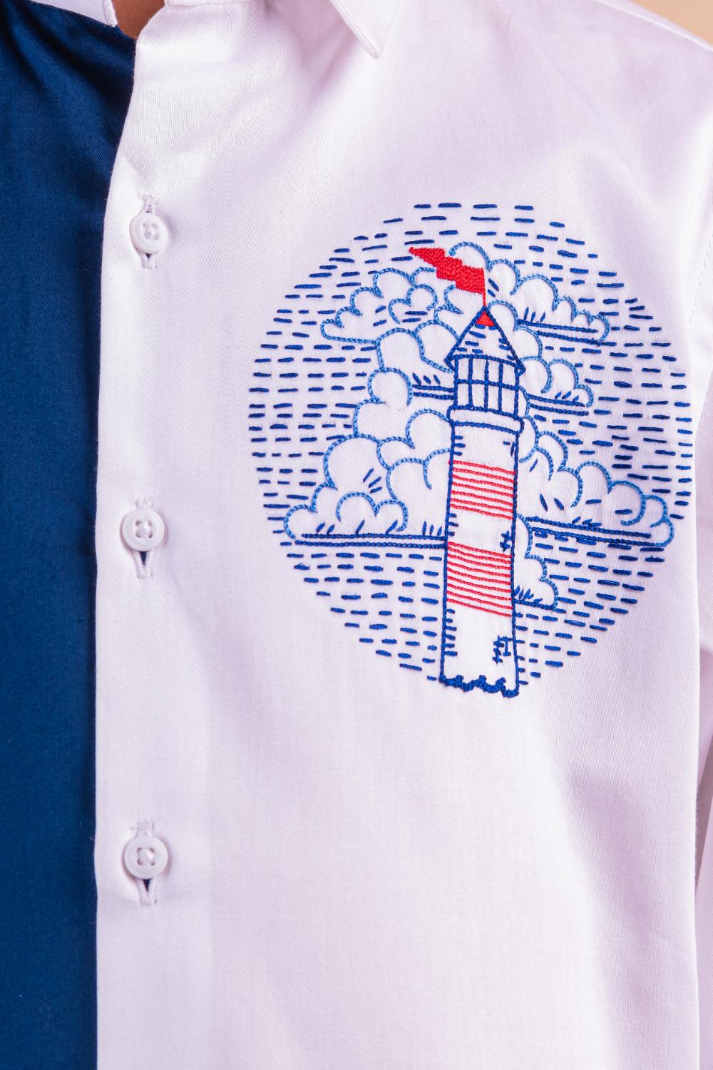 Light House Embroidery Shirt
