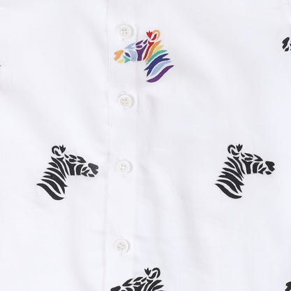 paint the zebra rainbow shirt