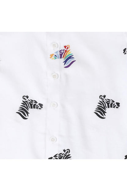 Full Embroidered zebra shirt