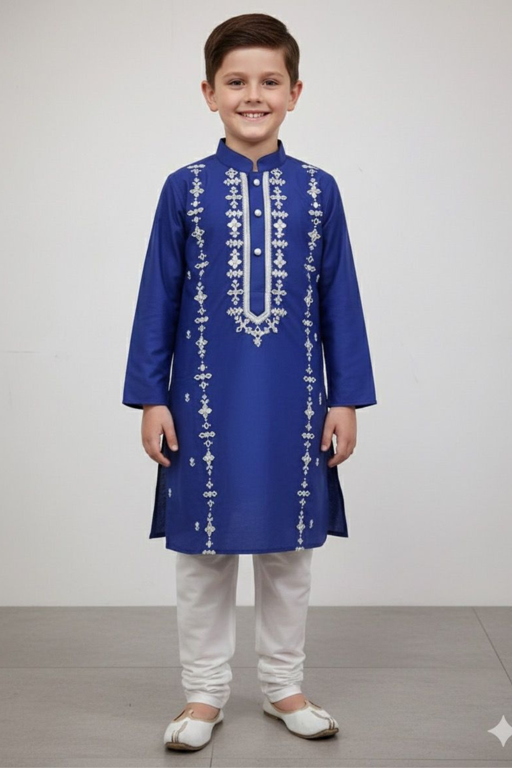 Royal blue mirror kurta set