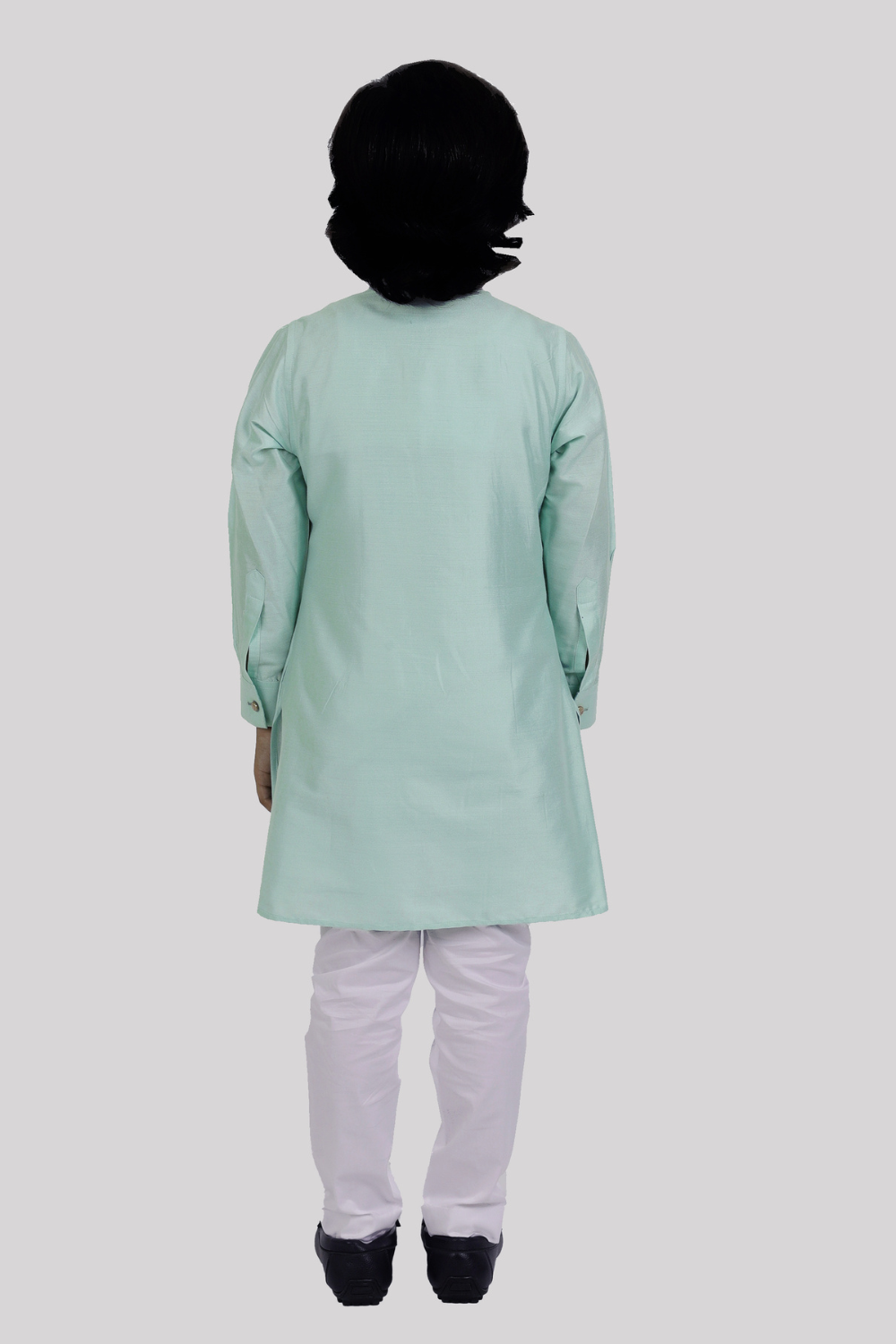 Sea Green Cotton Silk Kurta.