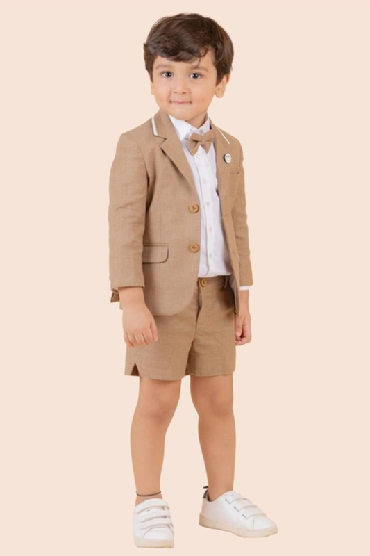 Blazer With Shorts, Shirt And Bow