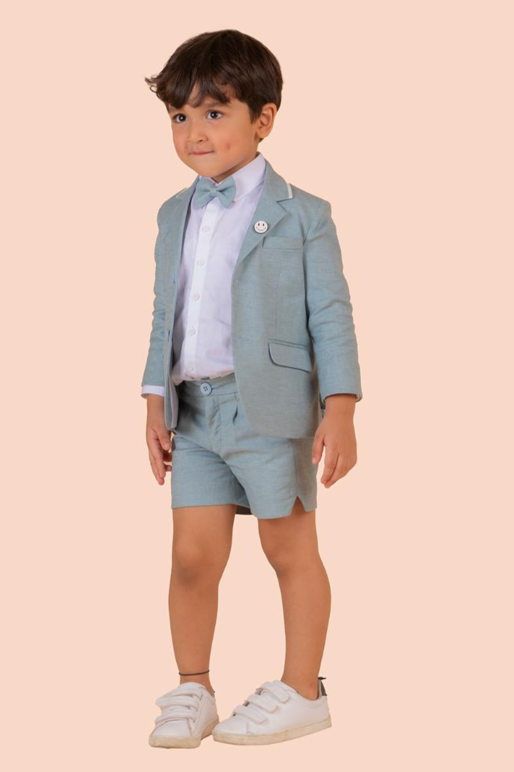 Blazer With Shorts, Shirt And Bow