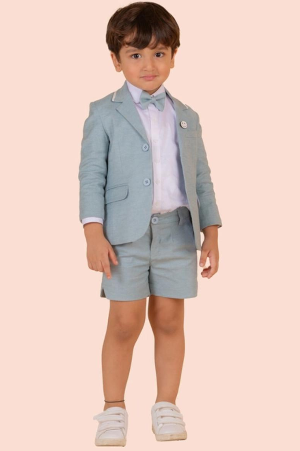 Blazer With Shorts, Shirt And Bow