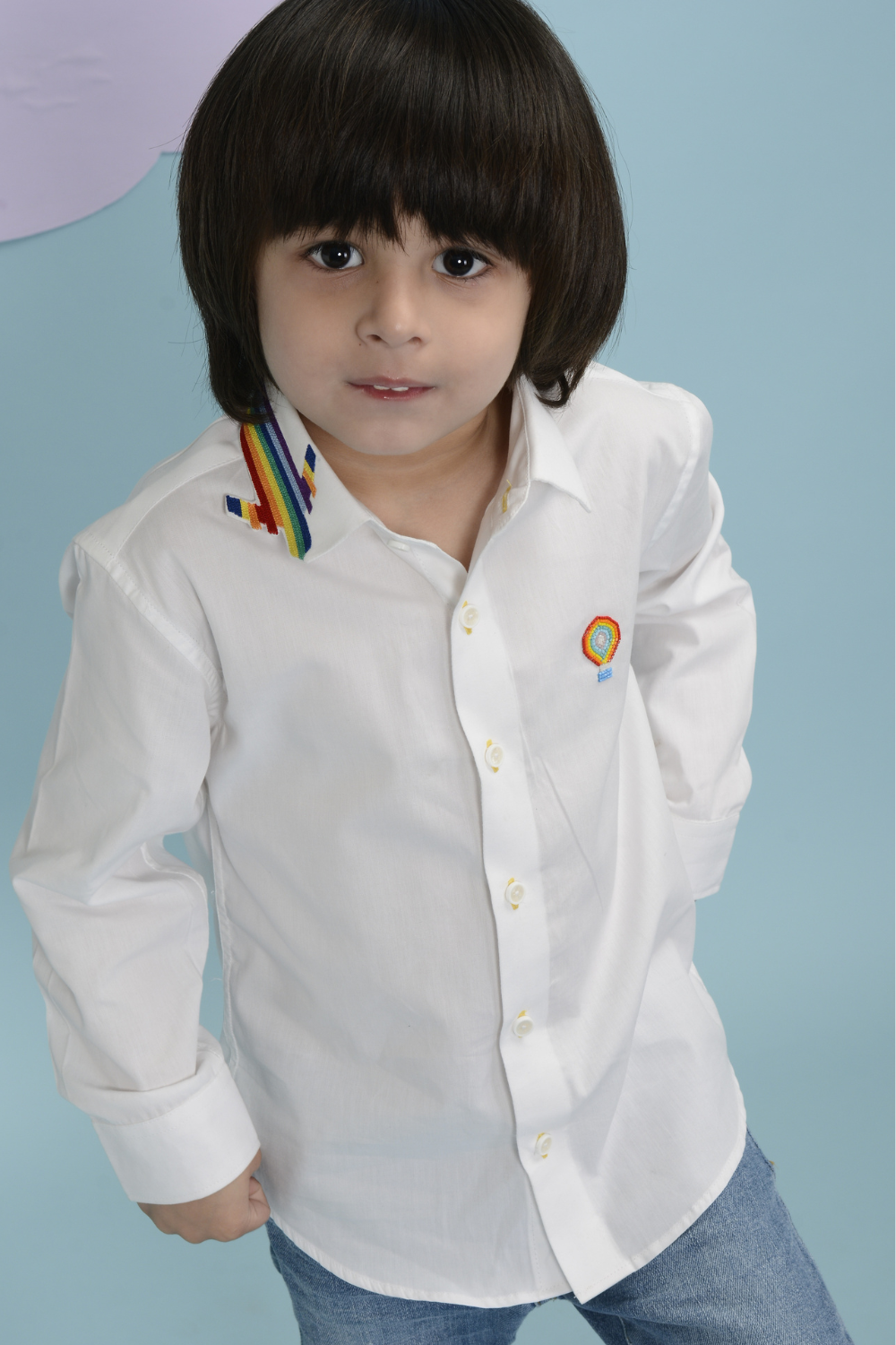 Rainbow Collar  shirt