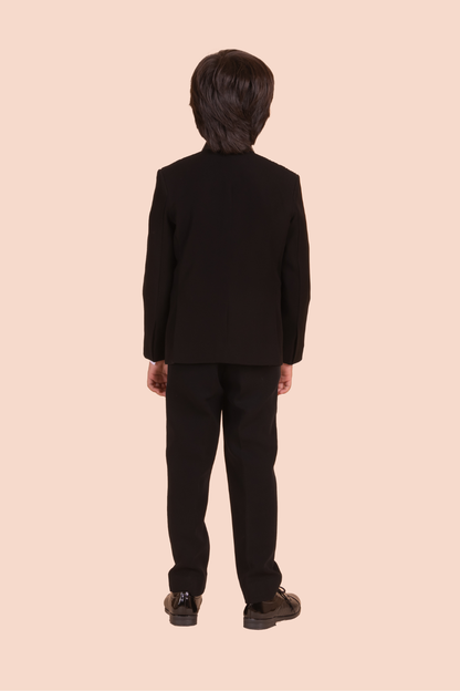 Black Jodhpuri With Hand Embroidery In Self