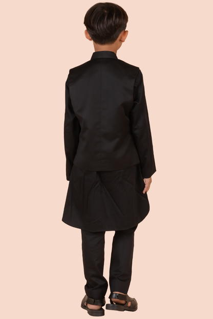 BLACK HORSE EMBROIDERED BANDI KURTA SET