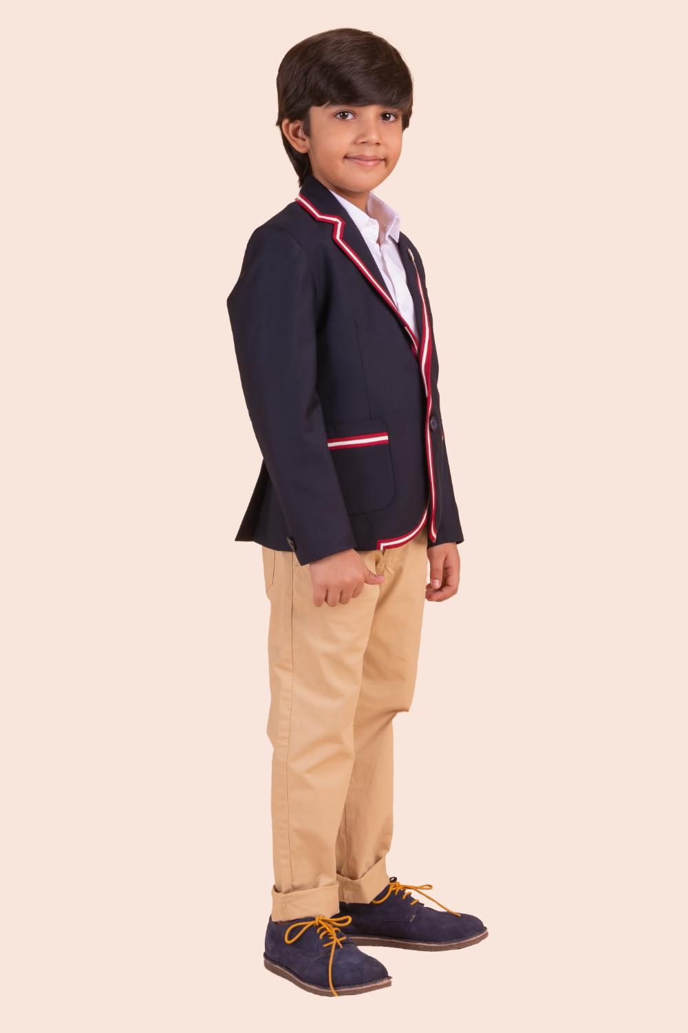 Blazer With Contrast Colorful Taping