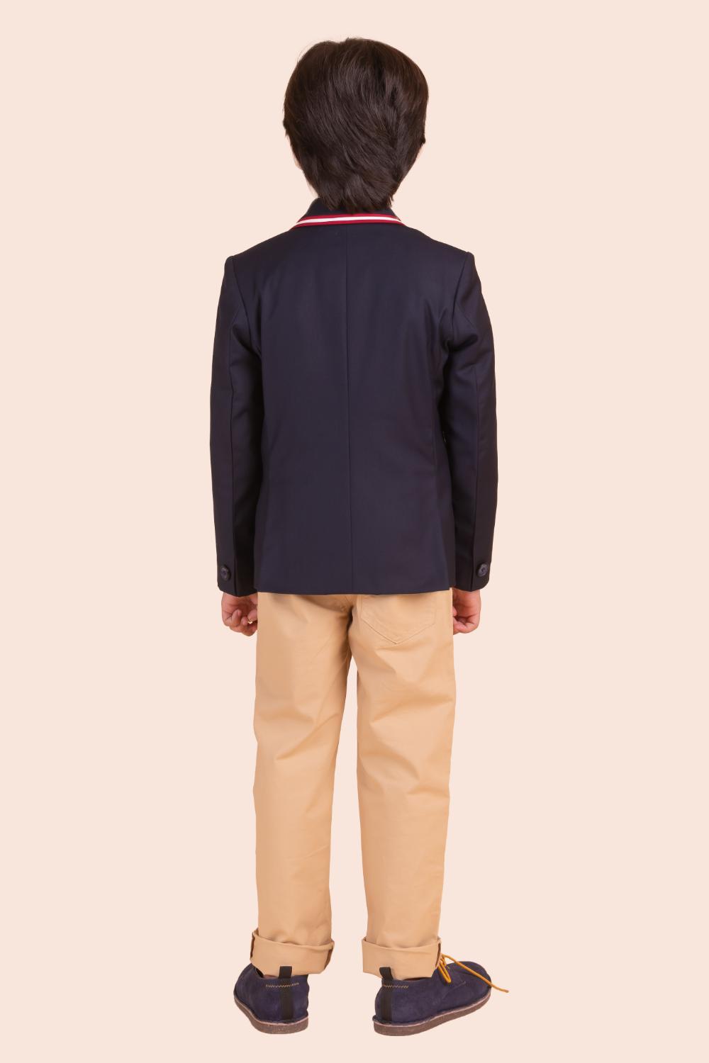 Blazer With Contrast Colorful Taping