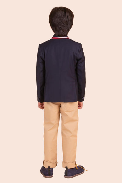 Blazer With Contrast Colorful Taping