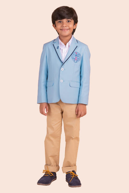 Blazer With Lighthouse Embroidery