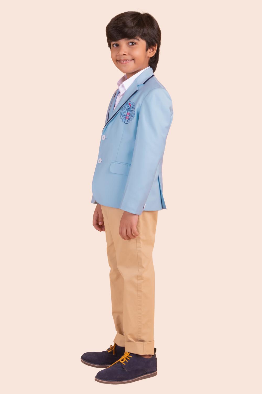 Blazer With Lighthouse Embroidery
