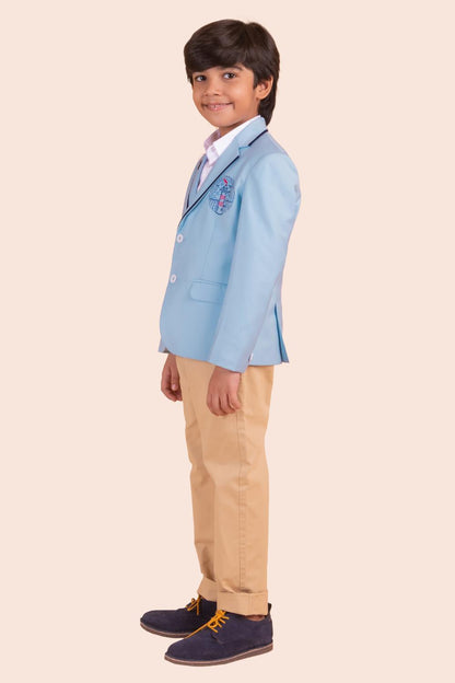 Blazer With Lighthouse Embroidery