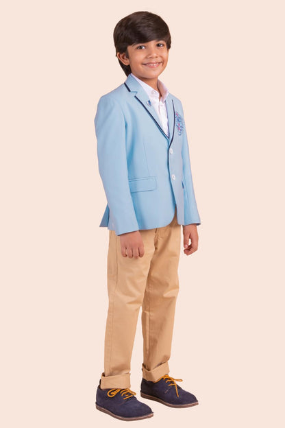 Blazer With Lighthouse Embroidery