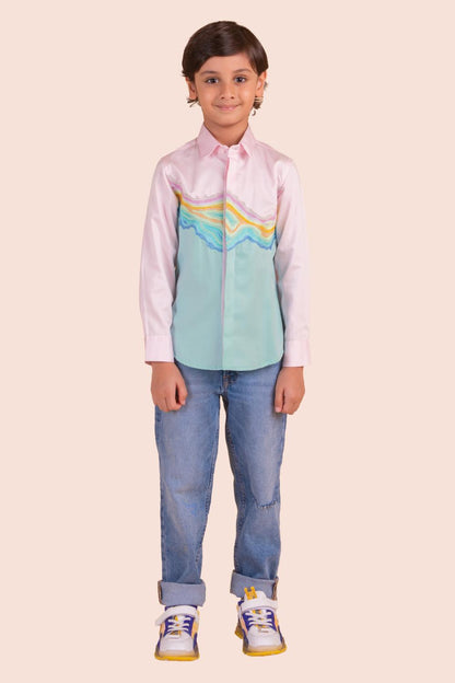 WAVE EMBROIDERY SHIRT
