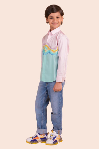 WAVE EMBROIDERY SHIRT