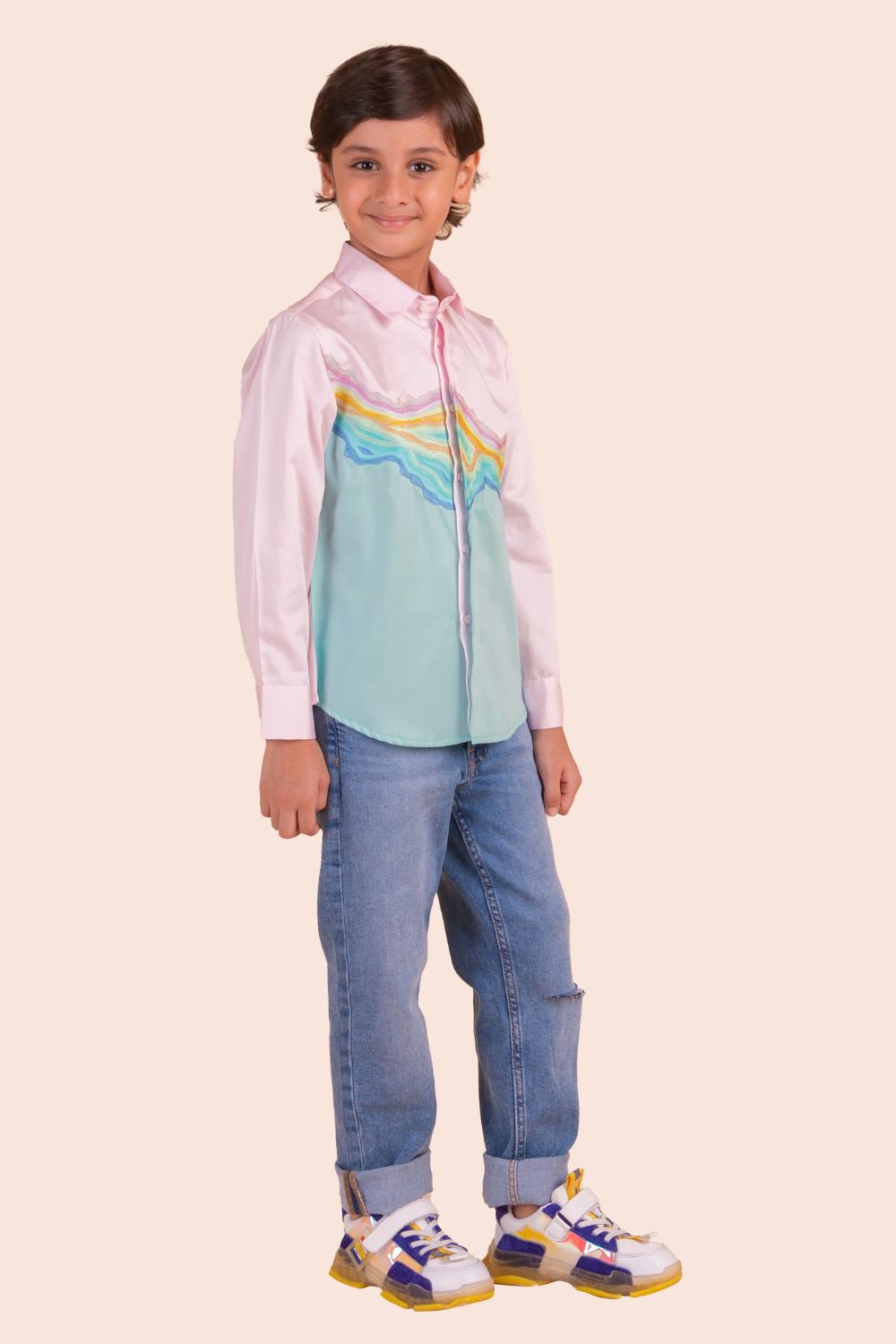 WAVE EMBROIDERY SHIRT