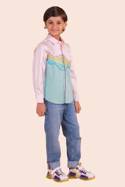 WAVE EMBROIDERY SHIRT