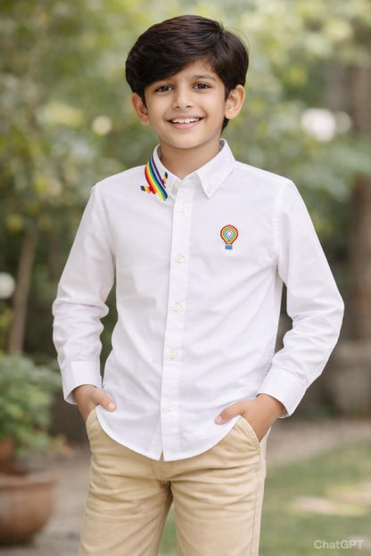 Rainbow Collar  shirt
