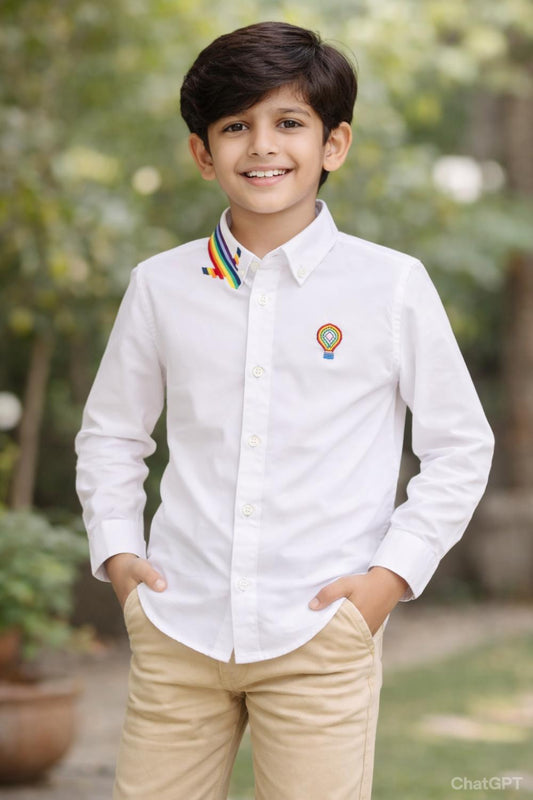 Rainbow Collar  shirt