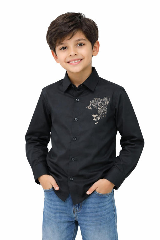 Black Cheeta Shirt