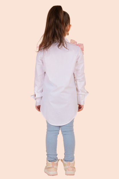 White Shirt With Frill Detailing