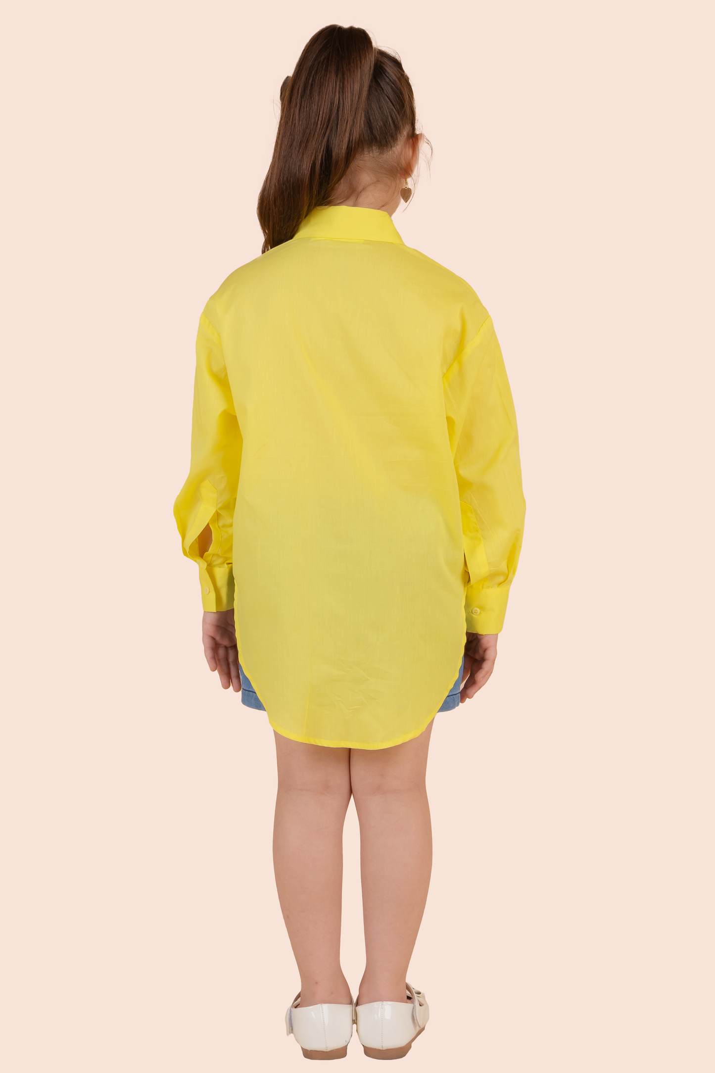Yellow Shirt With Crochet Flowers