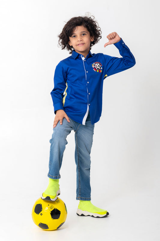 Football Shirt In Royal Blue