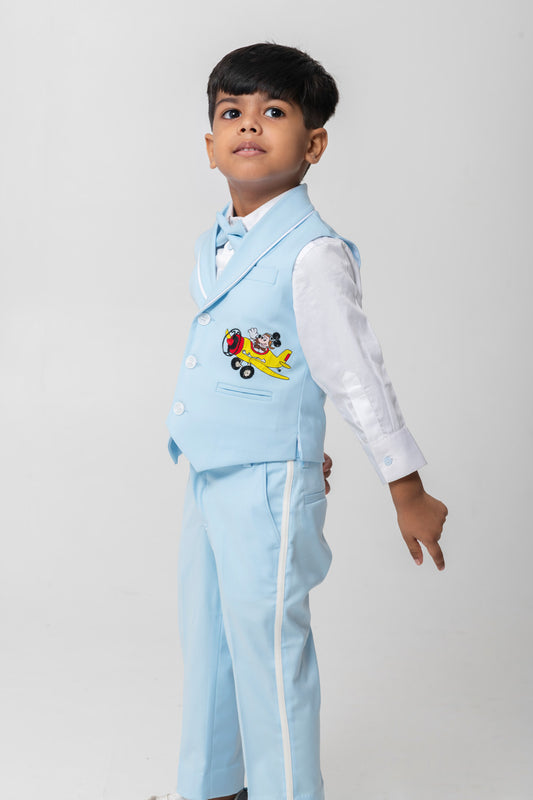Mickey And The Aeroplane Waistcoat Set