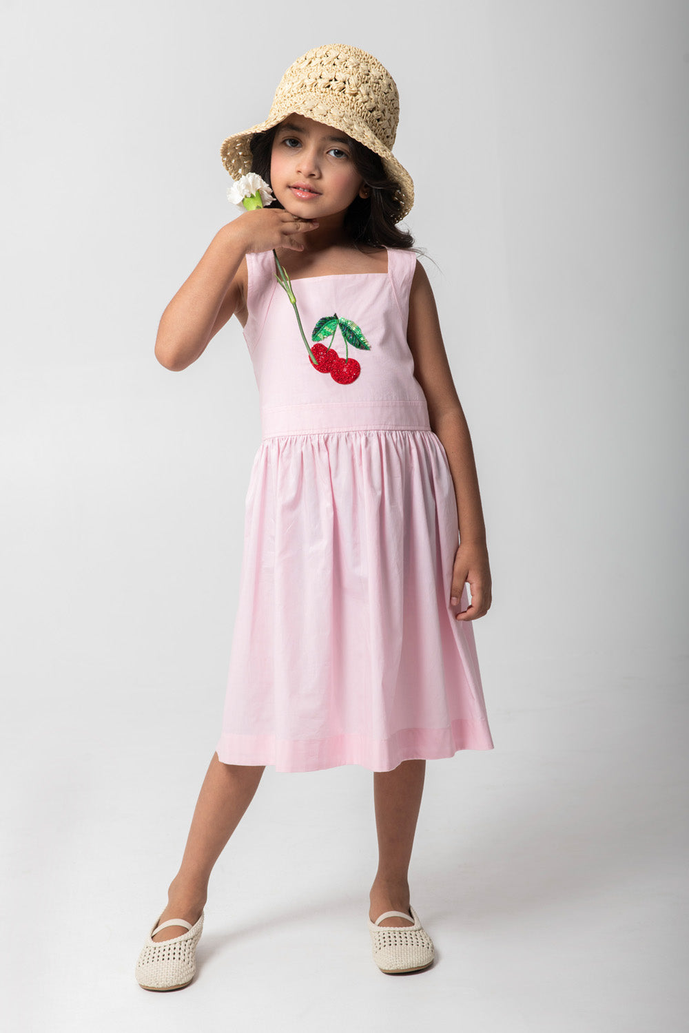 Cherry Embroidered Dresses