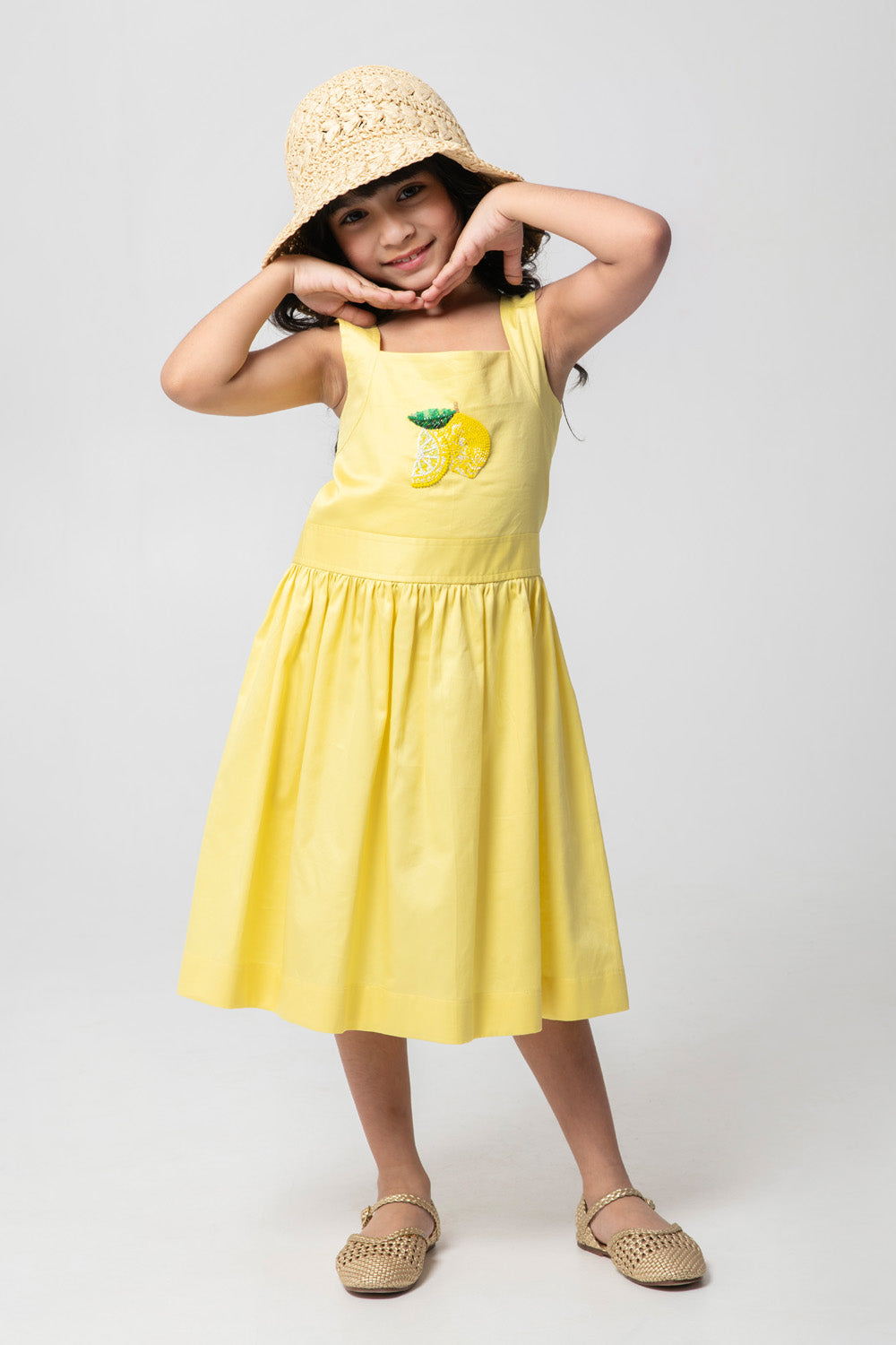 Fresh Lemon Embroidered Dresses