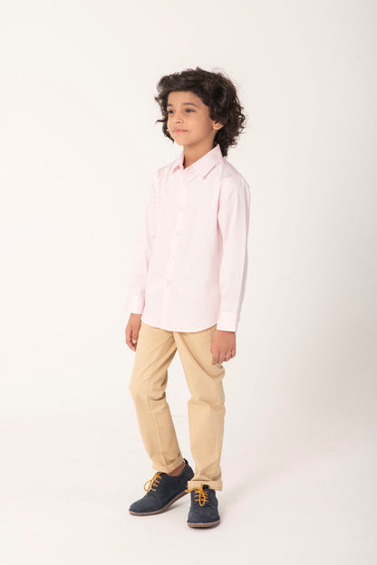 Boys Classic Light Pink Formal Shirt