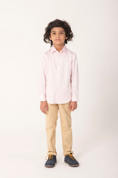 Boys Classic Light Pink Formal Shirt