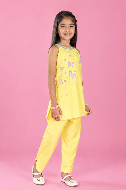 YELLOW  BUTTERFLY SUIT