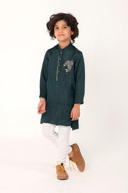CHEETA FACE EMBROIDERY KURTA