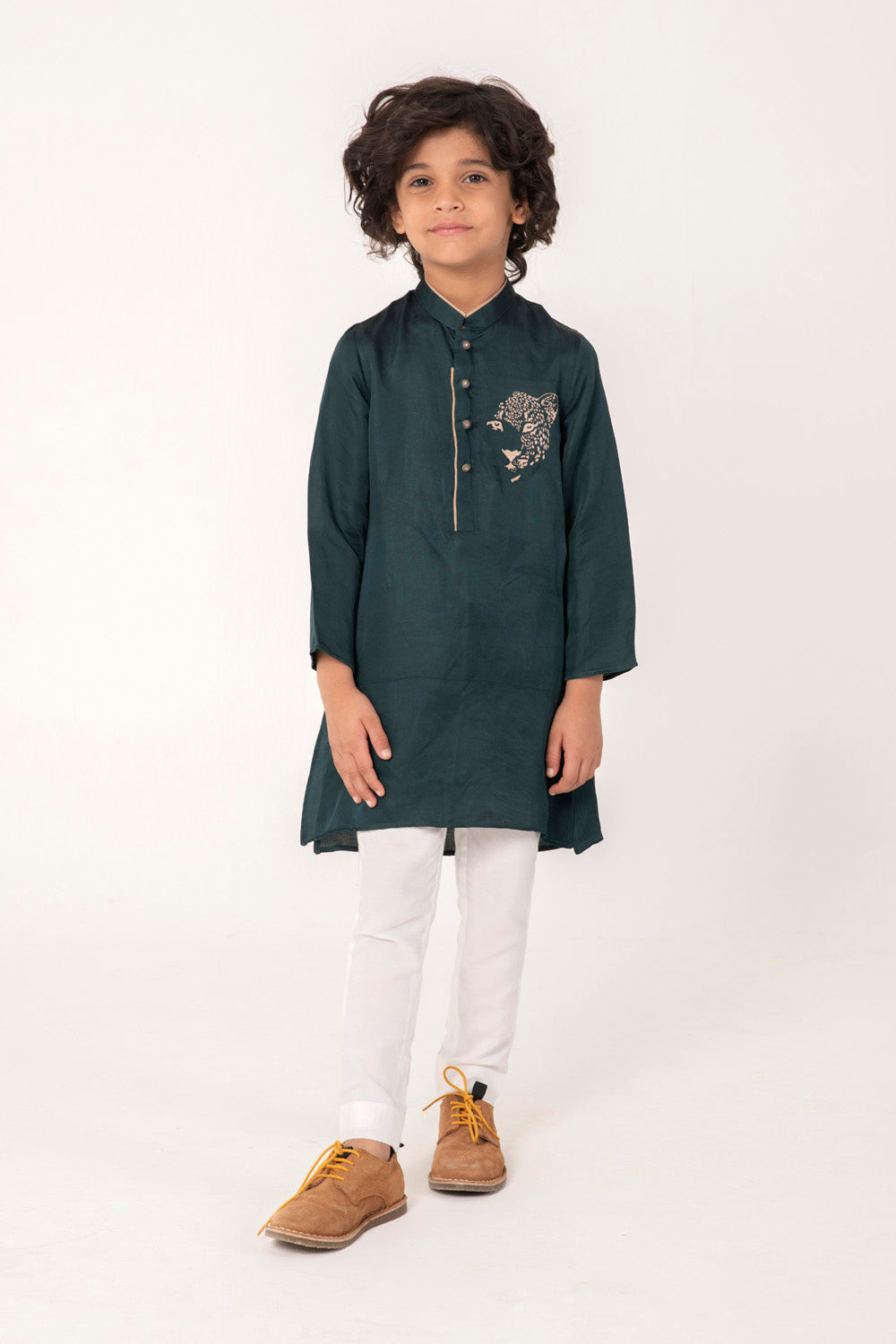 CHEETA FACE EMBROIDERY KURTA