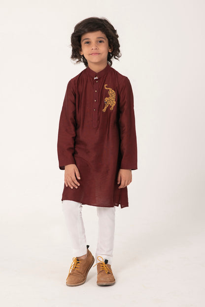 TIGER EMBROIDERY KURTA