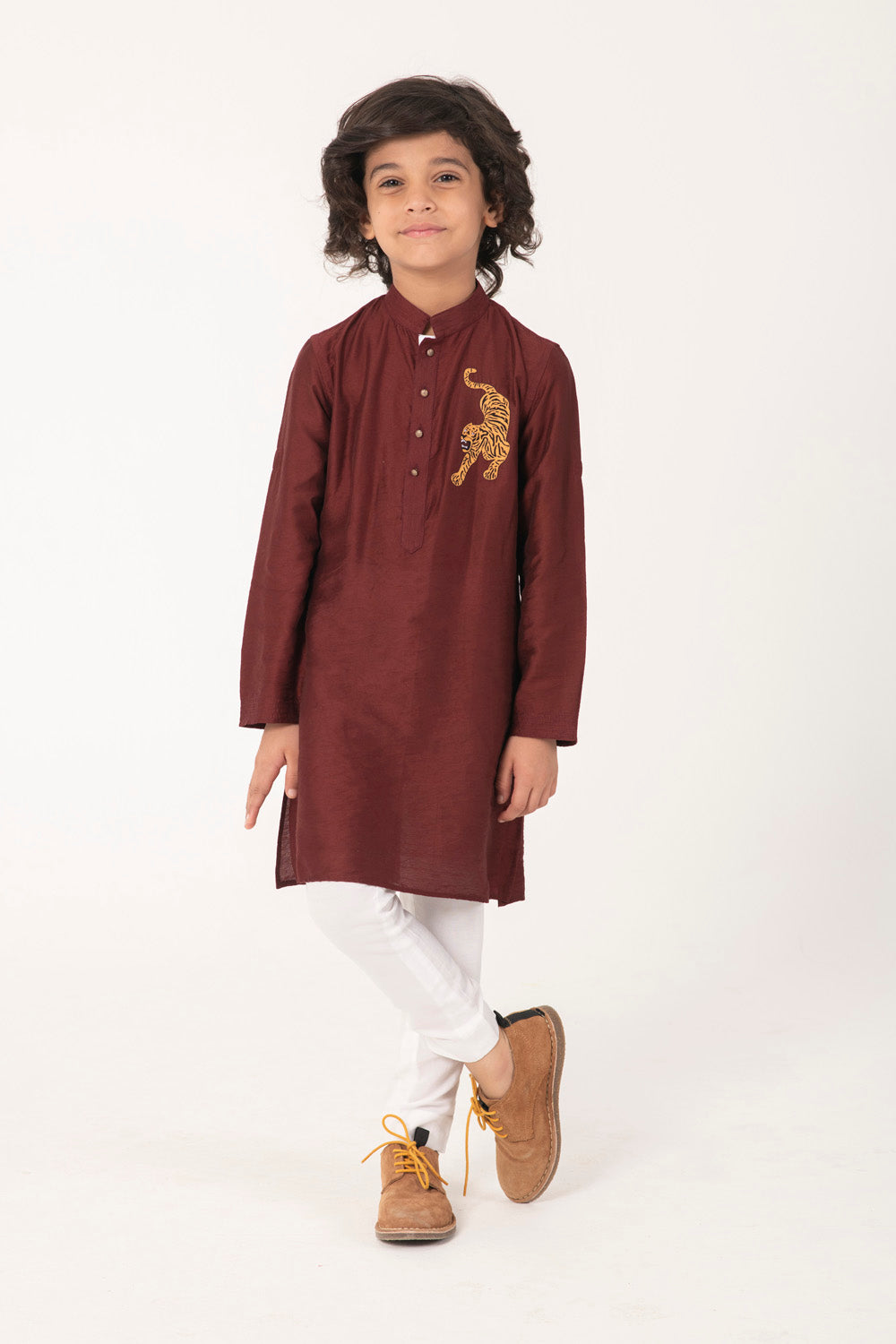 TIGER EMBROIDERY KURTA