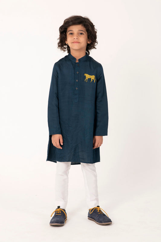 CHEETA EMBROIDERY KURTA