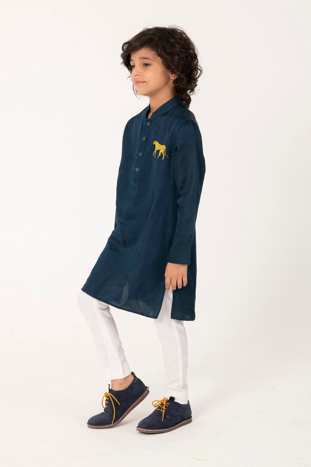 CHEETA EMBROIDERY KURTA