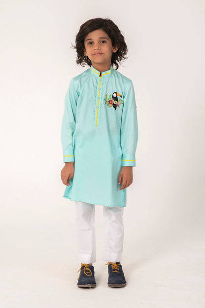 TOKEN BIRD EMBROIDERY KURTA SET