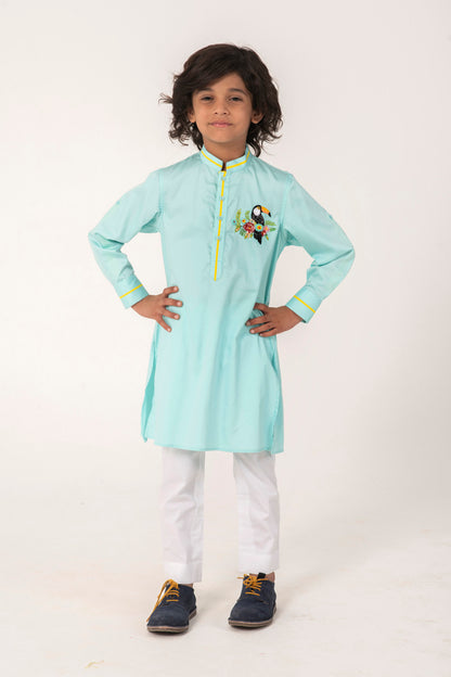 TOKEN BIRD EMBROIDERY KURTA SET
