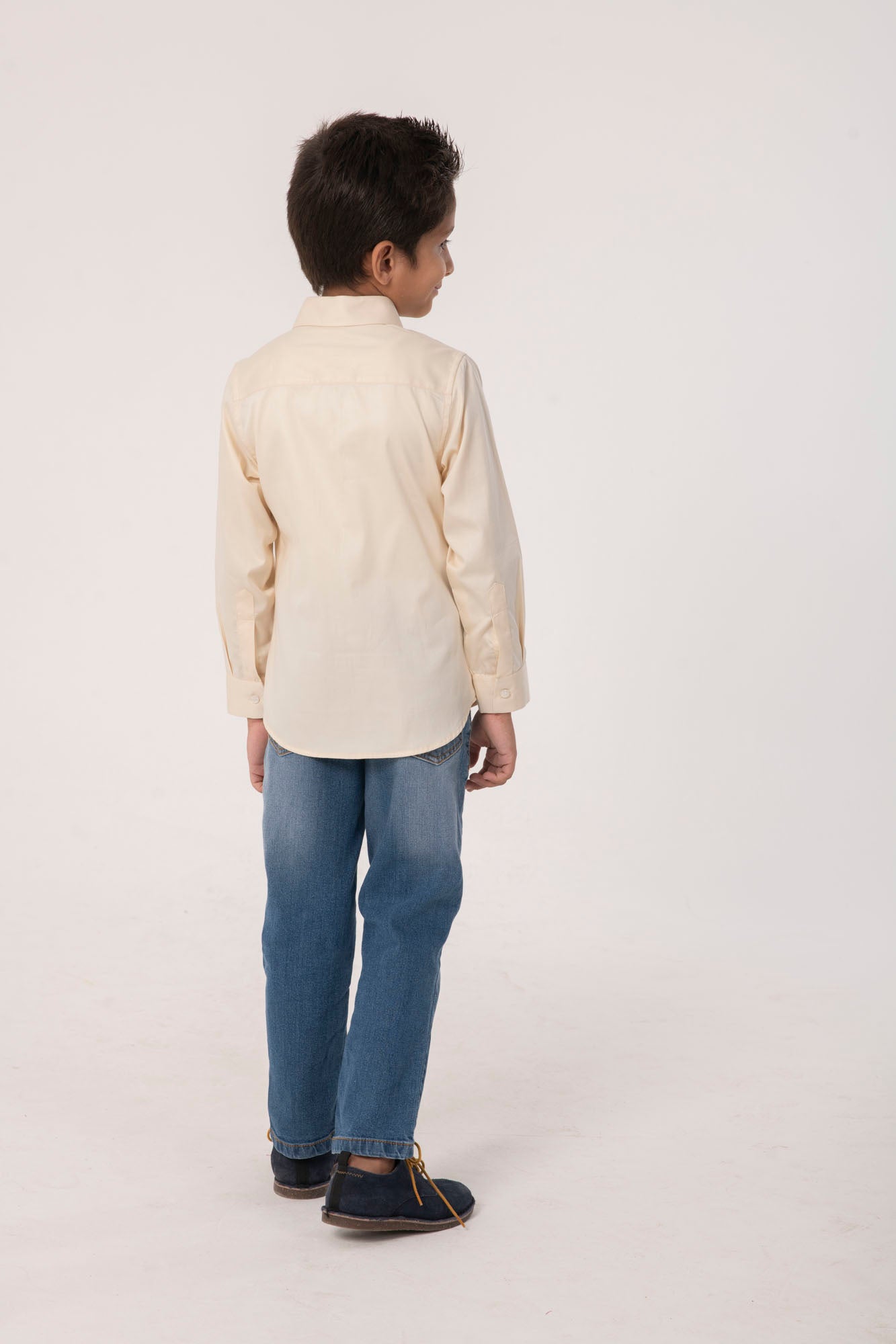 Boys Classic Cream Formal Shirt