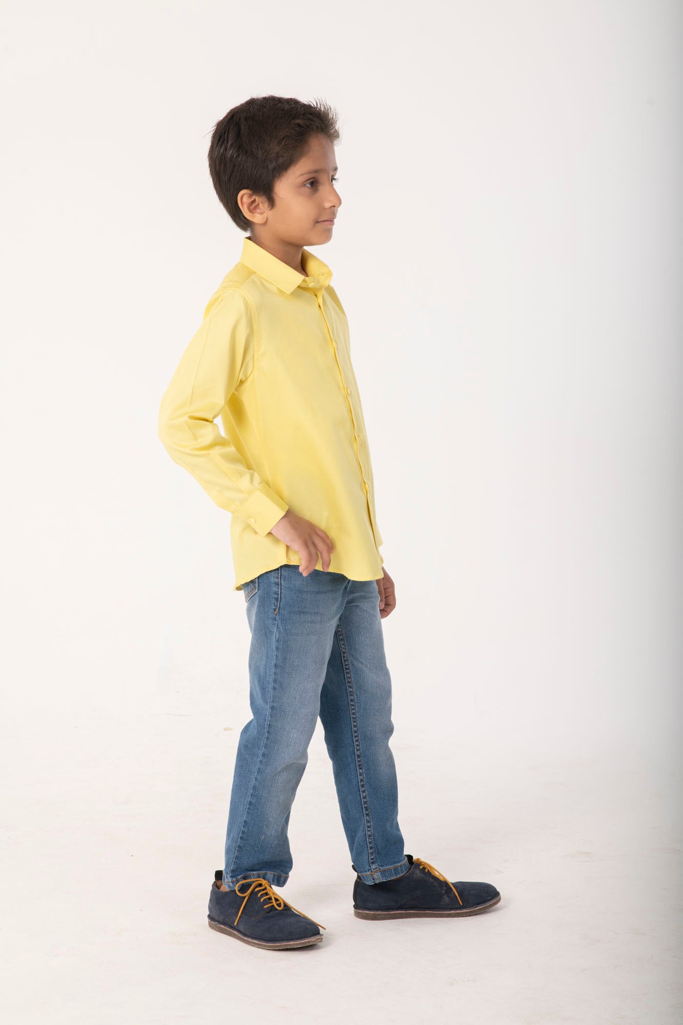 Boys Classic Light Yellow Formal Shirt